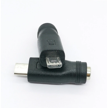 Переходник 5.5x2.1мм мама на Micro USB папа 5 Pin