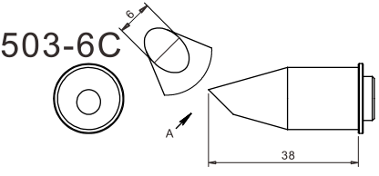 Жало для паяльника Quick 503-6C