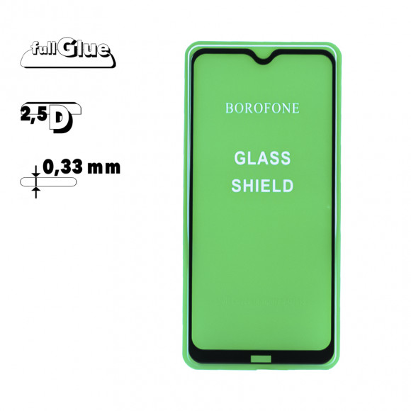 Защитное стекло Borofone Elephant для Xiaomi Redmi 8, 8A 2.5D, 0.33 мм с черной рамкой