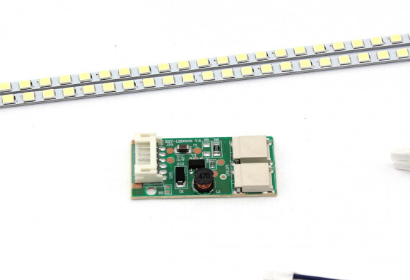 Светодиодная подсветка для 19" формата 4:3, 2 линейки 385x3мм + инвертор (комплект)