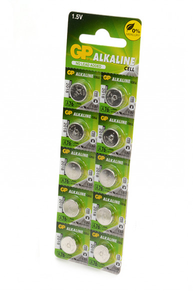 Батарейка (элемент питания) GP Alkaline cell А76-2C10 AG13 BL10, 1 штука Батарейка (элемент питания) GP Alkaline cell А76-2C10 AG13 BL10, 1 штука