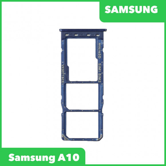 Держатель (лоток) SIM-карты для Samsung Galaxy A10 (A105F), синий
