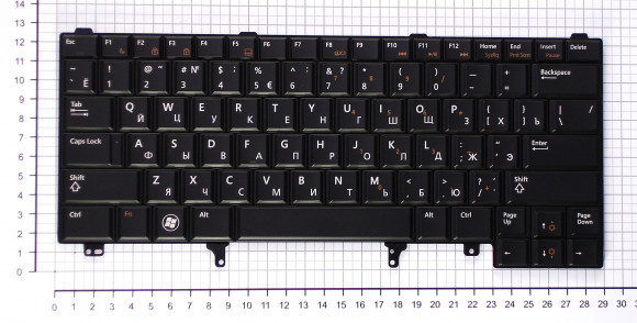 Клавиатура для ноутбука Dell Latitude E6320, E6420, E5420, черная без указателя