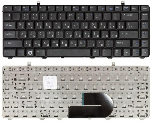 Клавиатура для ноутбука Dell Vostro A840, A860, 1014, 1015, 1088, черная Клавиатура для ноутбука Dell Vostro A840, A860, 1014, 1015, 1088, черная