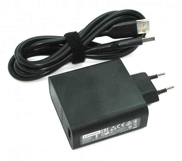 Блок питания (зарядное) для ноутбука Lenovo 20В, 3.25A, 65Вт, USB-Lenovo ADL65ВтLG (оригинал)
