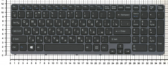 Клавиатура для ноутбука Sony Vaio SVE17, черная