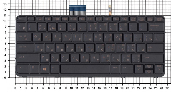 Клавиатура для ноутбука HP EliteBook Folio 1020 G1, черная с подсветкой Клавиатура для ноутбука HP EliteBook Folio 1020 G1, черная с подсветкой