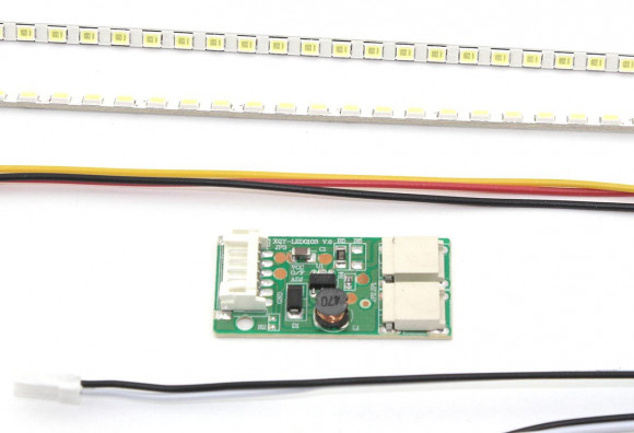 Светодиодная подсветка для 17" 2 линейки 350x3мм + инвертор (комплект)
