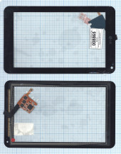 Сенсорное стекло (тачскрин) для LG Optimus Pad (V900), черное Сенсорное стекло (тачскрин) для LG Optimus Pad (V900), черное