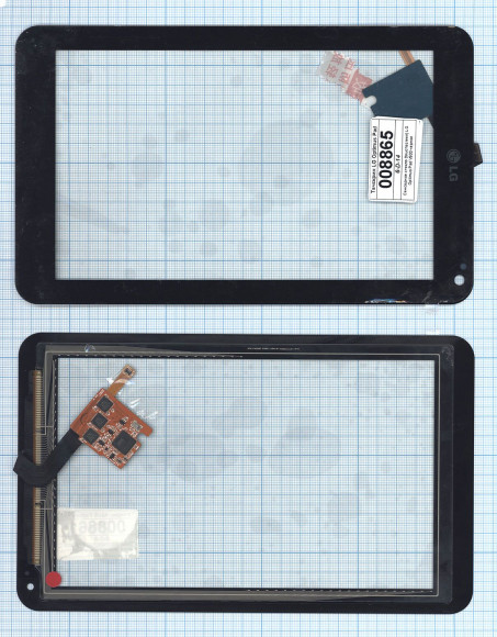 Сенсорное стекло (тачскрин) для LG Optimus Pad (V900), черное