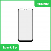 Стекло + OCA пленка для переклейки Tecno Spark 8p (черный) Стекло + OCA пленка для переклейки Tecno Spark 8p (черный)