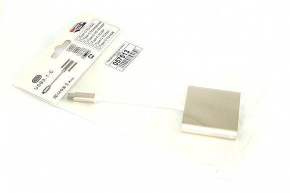 Адаптер Multiport Type-C на USB, HDMI 2.0 Type-С для MacBook золотой
