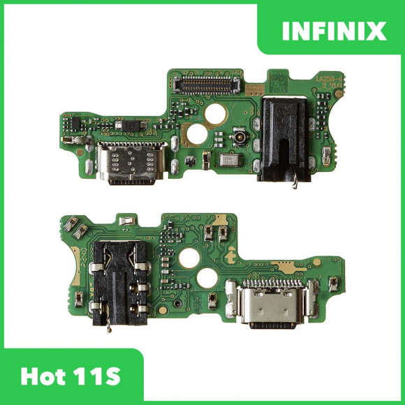 Системный разъем (разъем зарядки) для Infinix Hot 11S, разъём гарнитуры и микрофон