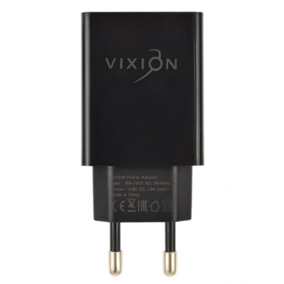 Сетевое зарядное устройство Vixion L4 (1-USB/1A), черный Сетевое зарядное устройство Vixion L4 (1-USB/1A), черный