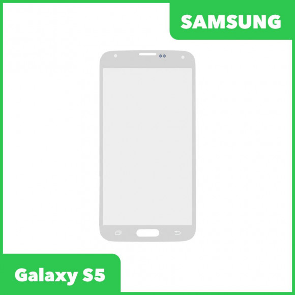 Стекло + OCA пленка для переклейки Samsung Galaxy S5 (G900F), белый