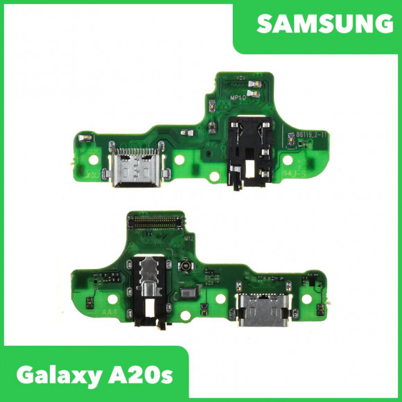 Системный разъем (разъем зарядки) для Samsung Galaxy A20s (A207F) и разъем гарнитуры, микрофон