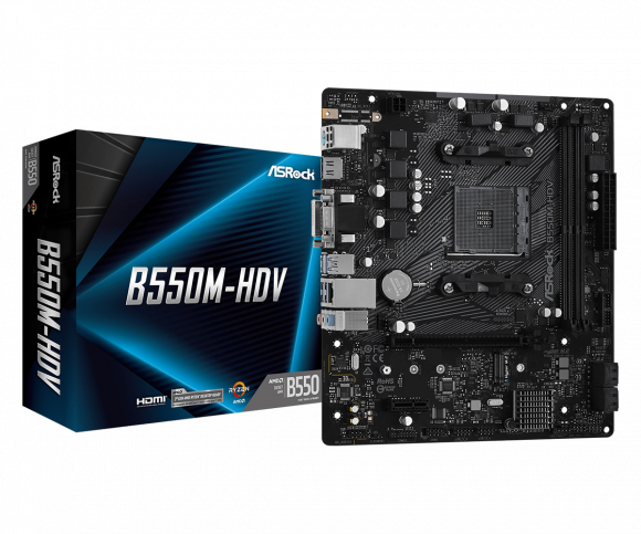 Материнская плата Asrock B550M AMD AM4 B550/2DDR4/4SATA3