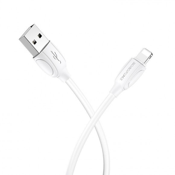 Кабель USB Borofone BX19 для Lightning, 2.4A, длина, 1 метр, белый