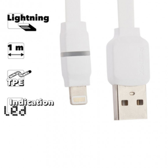 USB кабель Remax Breathe Series Cable RC-029i для для Apple 8-pin, белый
