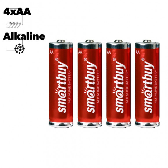 Батарейка алкалиновая Smartbuy LR6 AA 4шт в блистере