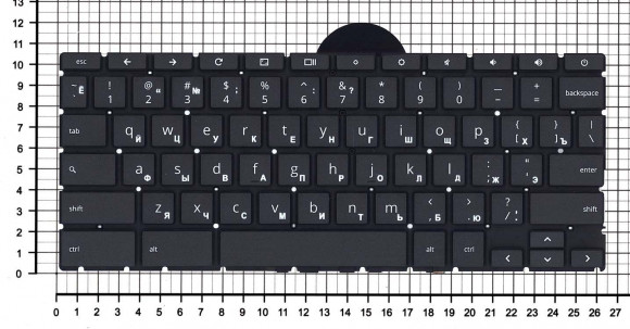 Клавиатура для ноутбука HP ChromeBook 11 G7 G8, черная