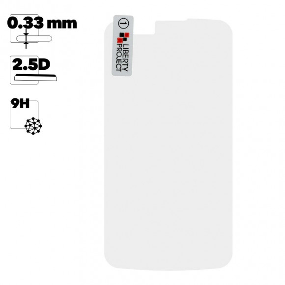 Защитное стекло "LP" для LG K4 (K130E) Tempered Glass 0.33 мм, 2.5D, 9H (ударопрочное, конверт)