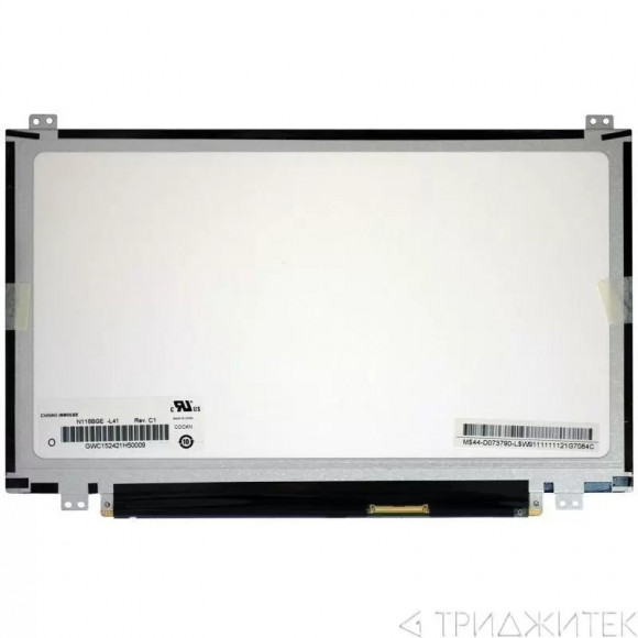 Матрица (экран) для ноутбука B140XTN03.6, 14", 1366x768, 40 pin, LED, Slim, уши вверх/вниз, глянцевая