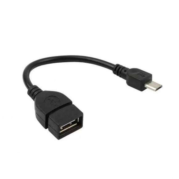 Переходник CAB46 OTG (F) - MicroUSB (M), черный (Vixion)