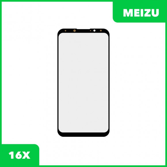 Стекло для переклейки дисплея Meizu 16X, черный