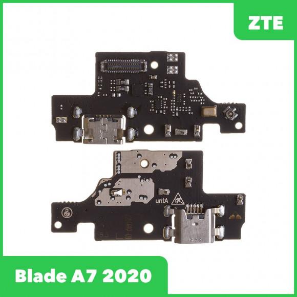 Системный разъем (разъем зарядки) для ZTE Blade A7 2020, микрофон