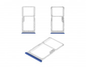 Держатель (лоток) SIM-карты для Xiaomi Redmi Note 8 Pro, синий