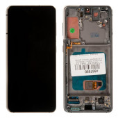 Дисплей в сборе с тачскрином и передней панелью для Samsung Galaxy S21 Silver