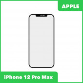 Стекло + OCA для Apple iPhone 12 Pro Max олеофобное покрытие, черный (оригинал)