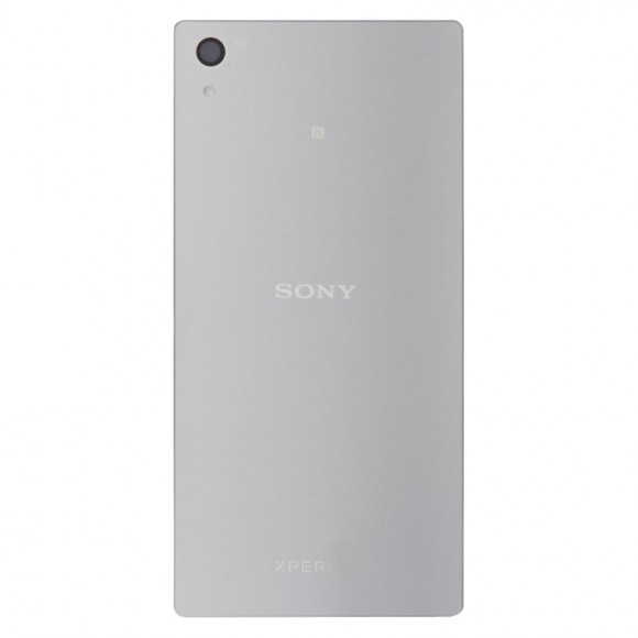 Задняя крышка корпуса для Sony Xperia Z5 Premium серебряная, (HIGH COPY)