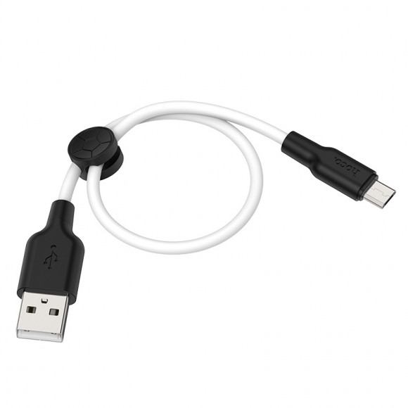 Кабель USB HOCO (X21) Plus microUSB (1м) (черно/белый)