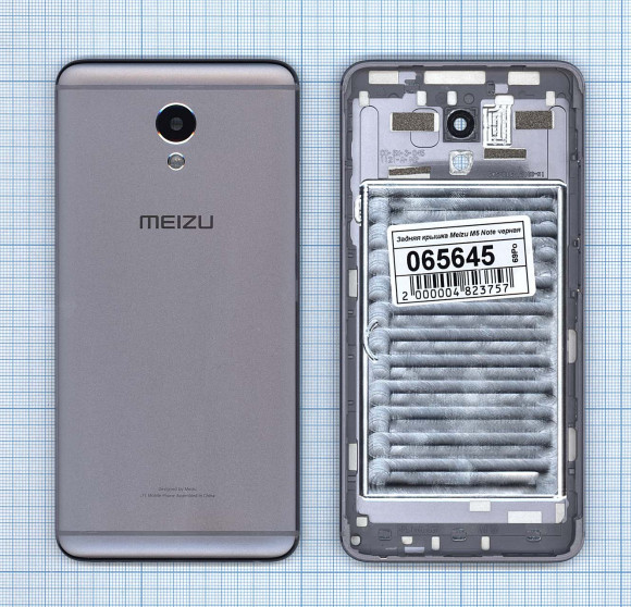 Задняя крышка корпуса для Meizu M5 Note, темно-серая