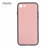 Защитная крышка "LP" для Apple iPhone 7, 8 "Glass Case", розовое стекло (коробка)