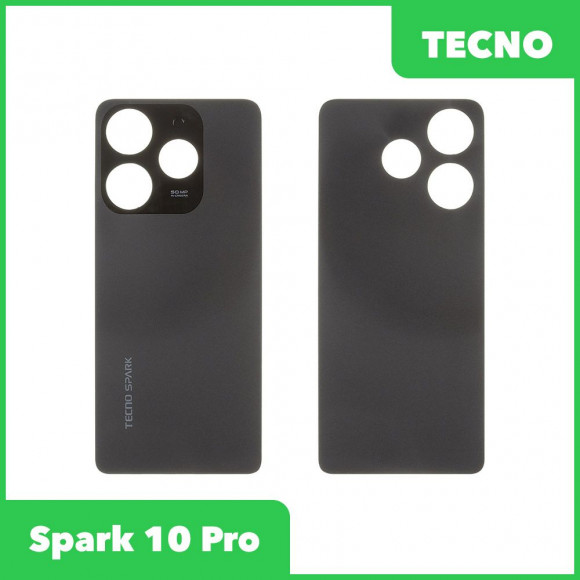 Задняя крышка для Tecno Spark 10 Pro (KI7) (черный)
