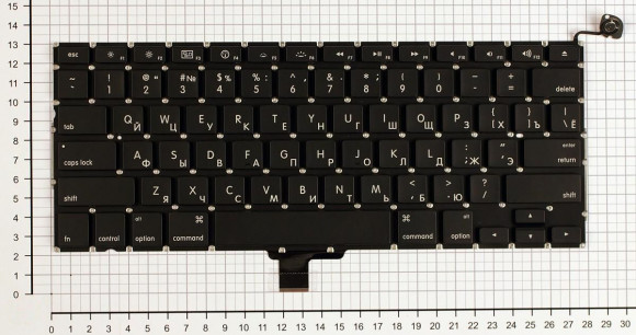 Клавиатура для ноутбука Apple MackBook A1278 13.3", плоский Enter
