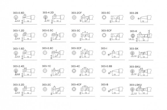 Жало для паяльника Quick 303-5CF