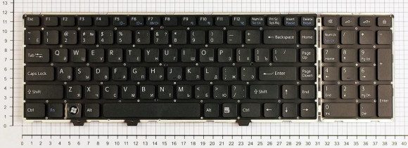 Клавиатура для ноутбука ноутбука Sony VGN-AW, черная