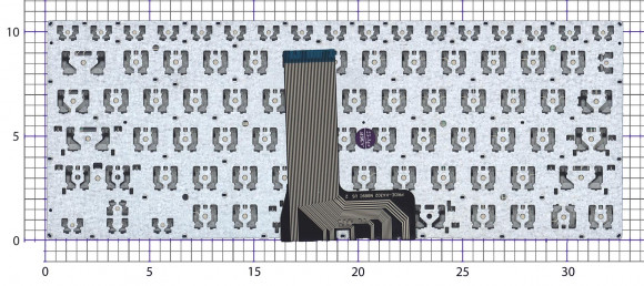 Клавиатура для ноутбука Asus X412DA, серебристая Клавиатура для ноутбука Asus X412DA, серебристая