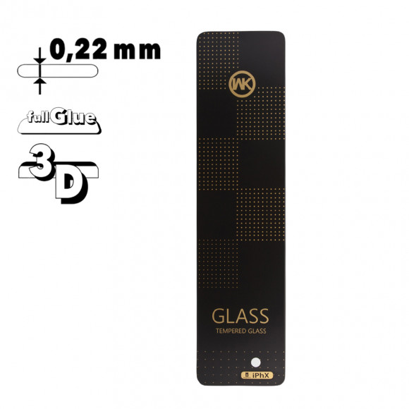 Защитное стекло WK Star Trek 3D Curved Edge Tempered Glass для Apple iPhone X с рамкой, белое