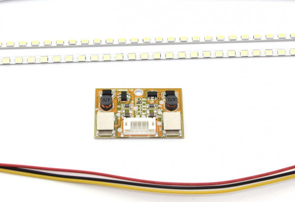 Светодиодная подсветка для 20" 2 линейки 446x3мм + инвертор (комплект)