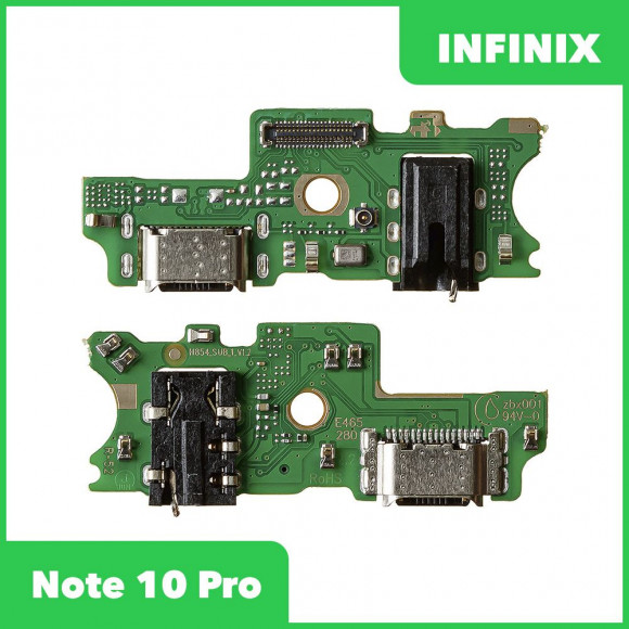 Системный разъем (разъем зарядки) для Infinix Note 10 Pro, разъём гарнитуры и микрофон