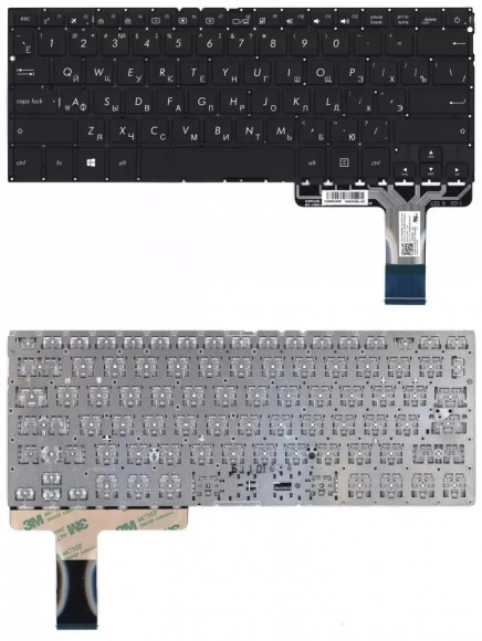 Клавиатура для ноутбука Asus UX330U, UX330UA, черная с подсветкой