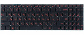 Клавиатура для ноутбука Asus ROG Strix GL502 черная, кнопки красные, с подсветкой, ver.2
