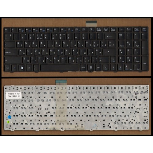 Клавиатура для ноутбука MSI CR620 CR630 CR650 A6200 MS168 (CR620 &amp; CR650 разные крепления) РУССКАЯ РАСКЛАДКА