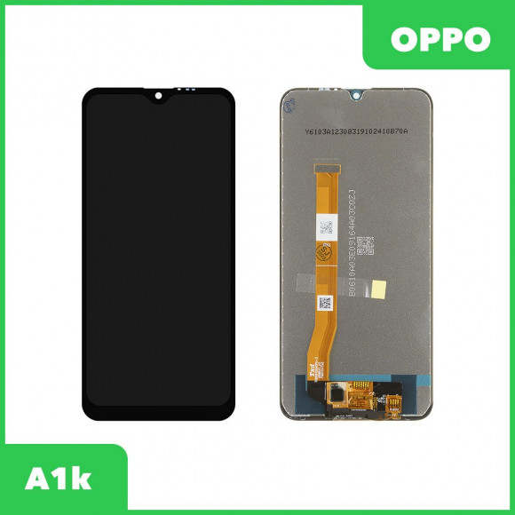 LCD дисплей для Oppo A1k (CPH1923), Realme C2 (RMX1941) с тачскрином (черный) 100% оригинал