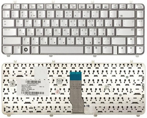 Клавиатура HP Pavilion DV5-1000, серебристая, (с разбора)